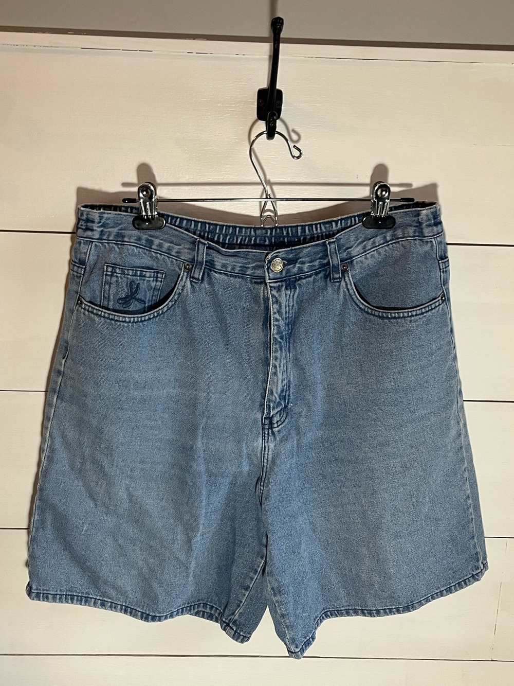 Tradition High-Rise Light Blue Denim Shorts